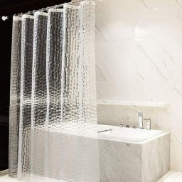 Rideau de Douche Anti-moisissure 180 x 240 cm Semi Transparent Rideau de Bain Épaissi EVA