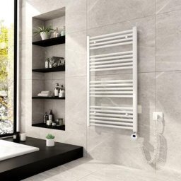 Blanc Porte-serviettes Électrique 100x60cm, 500W radiateur Sèche-serviette électrique, avec lcd