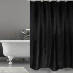 Rideau De Douche MSV Noir 180cm - Noir