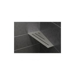 Tablette d'angle murale SHELF-S3 WAVE Acier inox brossé