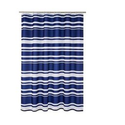 BDD - Rideau de douche décoration neuf imperméable 180 x 180 m rayures bleu marine