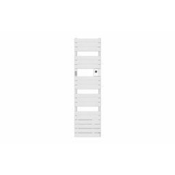 Radiateur sèche-serviettes électrique connecté adelis Digital avec soufflerie 1500W étroit blanc