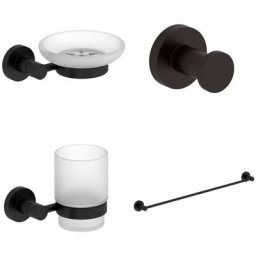 Accessoires de salle de bain Jacob Delafon Collection Eo , Lot 1, noir , eo classique