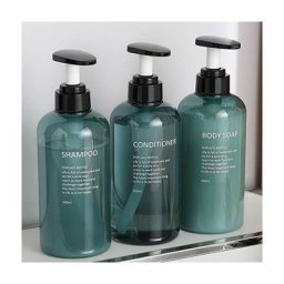 3Pcs Distributeur de Shampoing et Gel Douche 500ML Flacon Pompe Vide Rechargeables Bouteille à