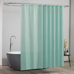 Rideau de Douche 200x200CM Anti Moisissure en Tissu Polyester, Original Vert Rideau de Bain