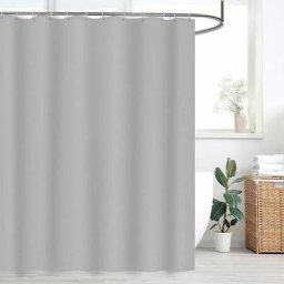 Rideau de douche. Rideaux de douche de base avec poids. Textile 120x180 cm en tissu polyester.