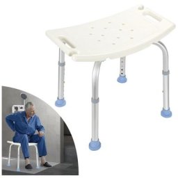 Tabouret de salle de bain chaise de douche réglable en hauteur tabouret de douche jusqu'à 150 kg