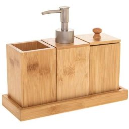 Five Simply Smart - Lot de 3 accessoires - sdb - Bambou - Tailles différentes. - Livraison gratuite