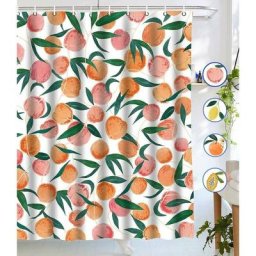 Rideau de douche pêche, rideau de douche imperméable au design coloré et lumineux mignon avec