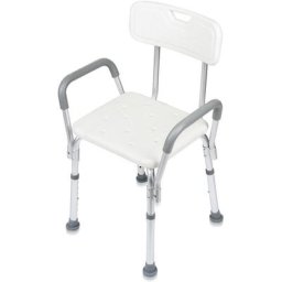 Tabouret de douche chaise de douche tabouret de bain anti-dérapant jusqu'à 136kg avec accoudoir
