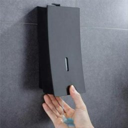Distributeur de savon Savon Liquide Distributeur Noir Salle De Bains Murale Shampooing Gel Douche