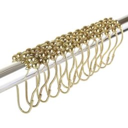 Harry - 70 x 40 mm Couleur or Lot de 12 Anneaux de Rideau de Douche en Acier Inoxydable avec