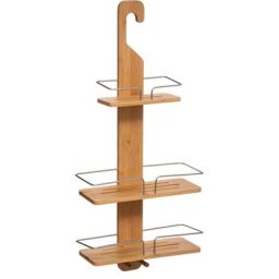 Five Simply Smart - Serviteur de douche - 3 niveaux - l 30 cm x h 70 cm - Bambou - Livraison
