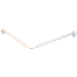Tringle de rideau de douche d'angle Blanc 80x80x2,5 cm Ridder Blanc