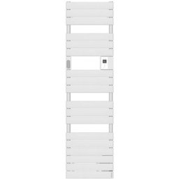 Radiateur sèche-serviettes électrique connecté adelis Digital avec soufflerie 1750W étroit blanc
