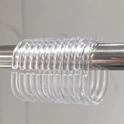 Crochets de Rideau de Douche en Plastique Anneaux Noirs en Forme de c pour Salle de Pain Douche