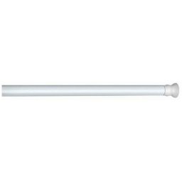 Tringle rideau de douche télescopique blanc, Barre de douche extensible, fixation sans perçage par
