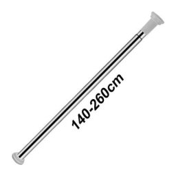 Barre à Tension de Douche Tringle à rideaux sans perçage tige barre inox téléscopique 140-260cm