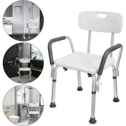 Siège de douche Tabouret de douche réglable en hauteur - Siège de douche - Aide à la douche avec