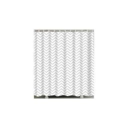 Live House - Rideau de douche rayures noires et blanches 90x180 cm salle de bains