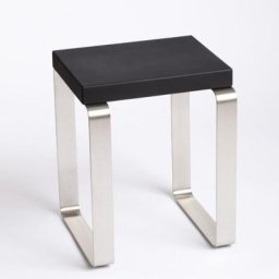 Tabouret de salle de bain en acier satiné et gel polyuréthane Quadra par Geelli Différentes