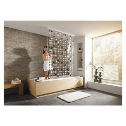 Rideau de douche roulant design Gris