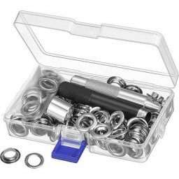 Trousse à œillets Outils 12mm Metal Ensembles Oeillets 100 Set Kit de Grommets Eyelets Kit pour