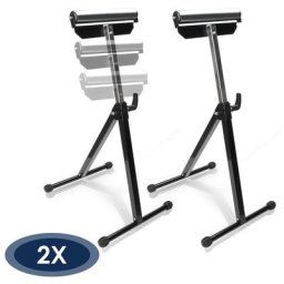 Servante à Rouleau Ensemble de 2 supports Rouleau jusqu'à 60 kg avant et réglable en hauteur