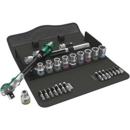 8100 sc 6 Zyklop Speed Jeu de clés à douille métrique 1/2 (12.5 mm) 28 pièces 05004076001 - Wera