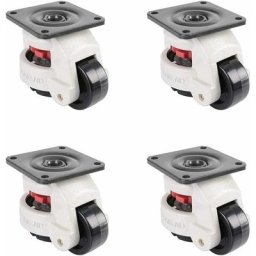 Roulettes pivotantes 4 pièces, roulettes de nivellement rétractables machine industrielle GD-60F