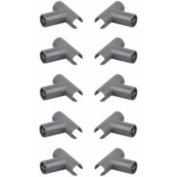 10x Raccord équerre de fixation en pvc pour traverse ronde Ø11mm forme de t Support Tube Tuyau