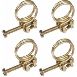 4x Collier de serrage double fil en métal zingué Gaine Tuyau Câble Tube Fixation Electroménager