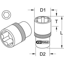 Kstools - Douilles ultimate® 3/8 6 pans 3/8