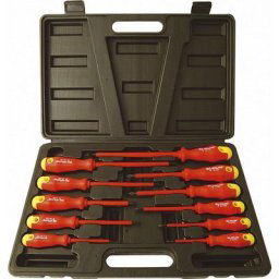 Silverline - Tournevis isolés avec manche caoutchouté, coffret 11 pcs, 11 Pcs