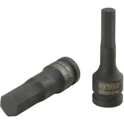 Douilles mâle tournevis à chocs 6 pans 1/2, longues 19 mm