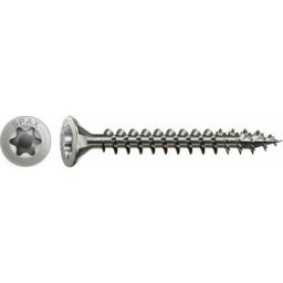 Vis acier inoxydable, 3,5 x 20 mm, 200 unités, Filetage total, Tête fraisée, t-star plus T15, 4CUT,