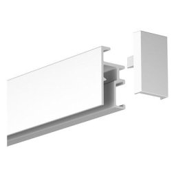 Rail Newly R20 - 100 cm (max 30kg/m) Couleur Cimaise R20:Aluminium anodisé - Aluminium anodisé