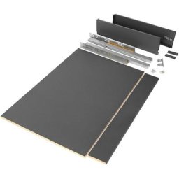 Emuca Kit tiroir Vertex cuisine et bain, panneaux incluses, fermeture amortie, 500x93mm, module