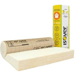 Laine de verre 320 mm pour les combles perdus et les plafonds lambda 40 - rouleau 1,2x2,4 m revêtu