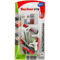 Fischer - DuoPower 8x40 EasyHook Angle k (4) Assortiment de chevilles 557917 1 set