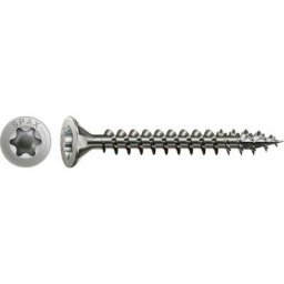 Spax - Vis acier inoxydable, 5 x 60 mm, 100 unités, Filetage total, Tête fraisée, t-star plus T20,