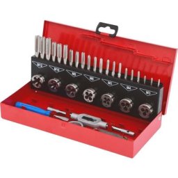 Ks tools Coffret de tarauds et filières, hss, 32pcs