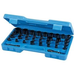 Silverline - Coffret de douilles pour clé à choc 35 pièces avec prise 1/2 et 3/8