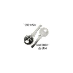 Clé pass ptt T10 + F10 Usinage laser haute précision - professionnels et particuliers - T10-pass