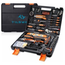 Tilswall Malette Outils , 144 pcs Kit d'outils de avec Etui de Rangement pour la réparation à