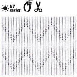 Rideau plastique perles couleur noir 48 bandes 90x200cm EDM