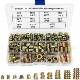 Ayyqh - crous Hexagonaux M4 M5 M6 M8 M10 avec Inserts Filetés, Alliage de Zinc Insert Fileté