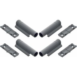 4x Support à visser Blum 970.1201 pour amortisseur de porte Blumotion en plastique gris 59 x 20mm