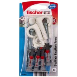 Fischer - DuoPower 8x40 EasyHook Round k (4) Assortiment de chevilles 557924 1 set