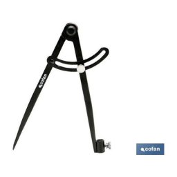 Compas à pointes Avec support pour mettre le crayon et fixateur de mesures Dimensions: 200 mm